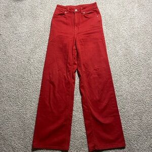 red jeans